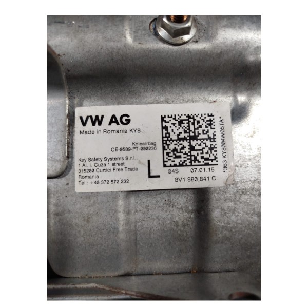 Airbag joelho Audi A3 2014 2015 2016 8V1880841C