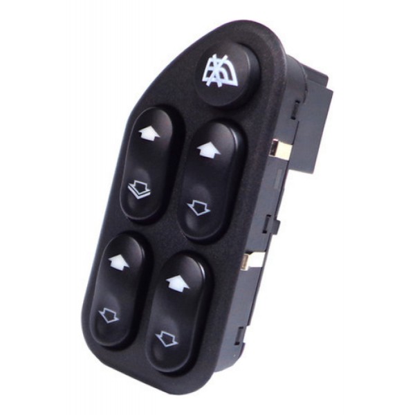 Kit Botão Vidro Elétrico Simples + Quadruplo Fiesta Ecospo