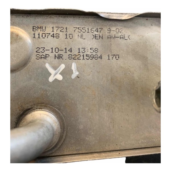 Resfriador Óleo Motor Bmw X1 2.0 Turbo 2014 2015