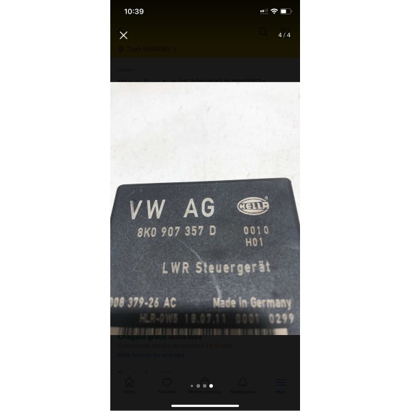 Módulo Farol Audi Q5 2010/11/12 8k0907357d