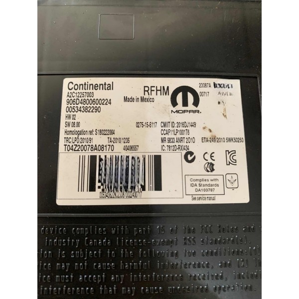 Módulo Pressão Pneu Jeep Compass 2017 2018 2019