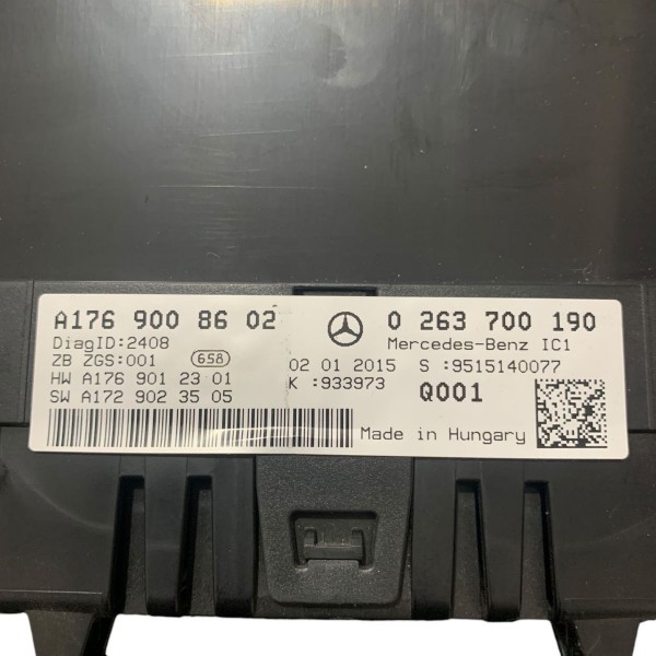 Painel Instrumento Mercedes A250 2.0 2014 2015 A1769008602