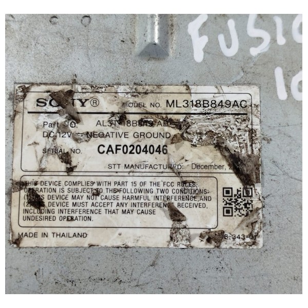 Módulo Amplificador Som Ford Fusion 2010 2012 Al3t18b849ab