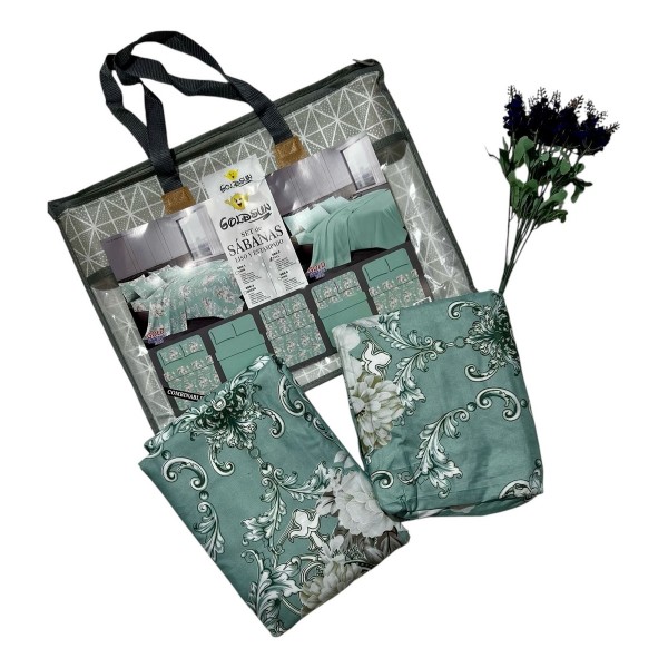 2 Jogo Lençol Casal  Goldsun 100% Algodão 8 Peças