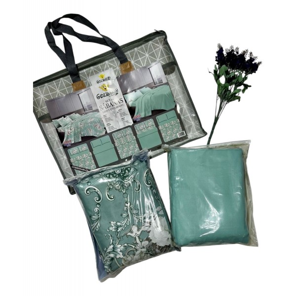 2 Jogo Lençol Casal  Goldsun 100% Algodão 8 Peças