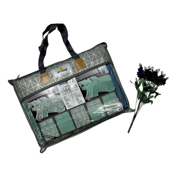 2 Jogo Lençol Casal  Goldsun 100% Algodão 8 Peças