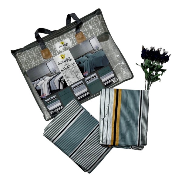 2 Jogo Lençol Casal  Goldsun 100% Algodão 8 Peças