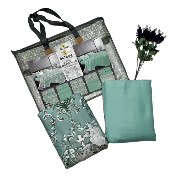 2 Jogo Lençol Casal  Goldsun 100% Algodão 8 Peças