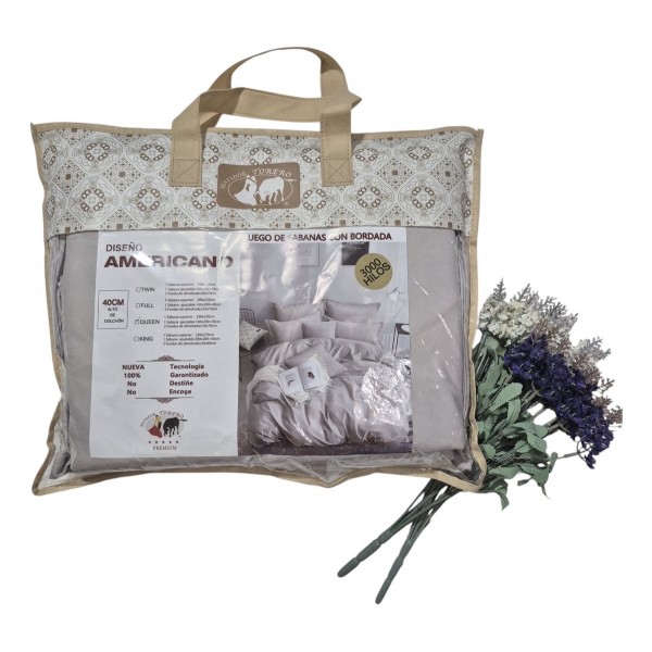 Jogo Lençol Queen 3000 Fios Percal 100% Algodão 4 Peças