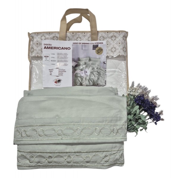 Jogo Lençol Queen 3000 Fios Percal 100% Algodão 4 Peças