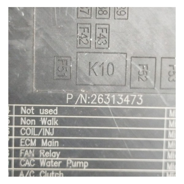 Tampa Caixa Fusiveis Onix Tracker 1.0 2020 A 2022 26313473