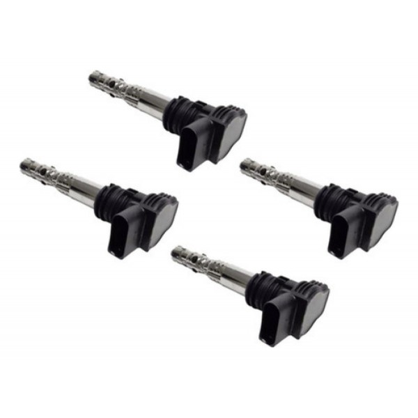 Kit 4 Bobina Ignição Audi A3 A4 Golf Passat 1.8 Turbo